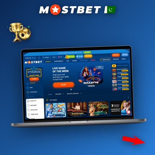 Mostbet affiliate program hero banner highlighting 60% RevShare for Pakistani publishers