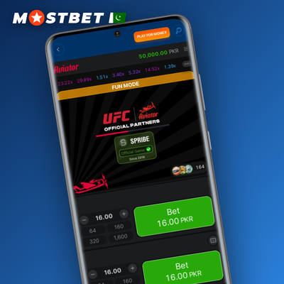 Mostbet game download tile featuring Aviator crash game with rising multiplier curve