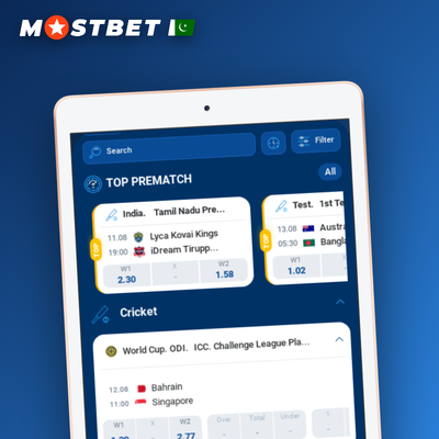 Mostbet full site loaded in a browser window with no installation required