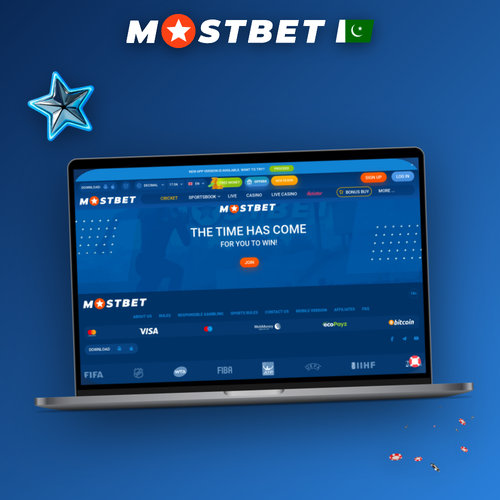 Mostbet for PC desktop client showing sportsbook and casino tabs on a laptop
