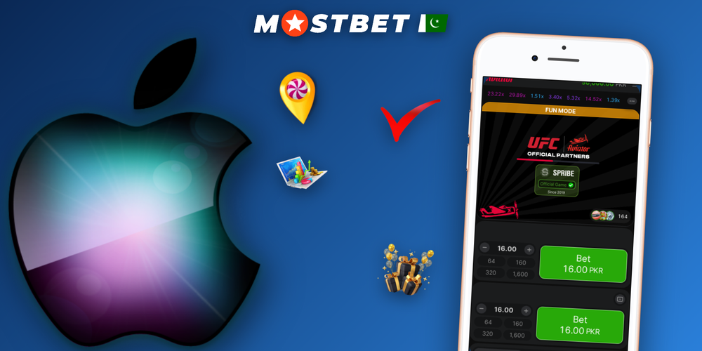 Mostbet Pakistan download banner with sportsbook casino and Aviator screens fanned out