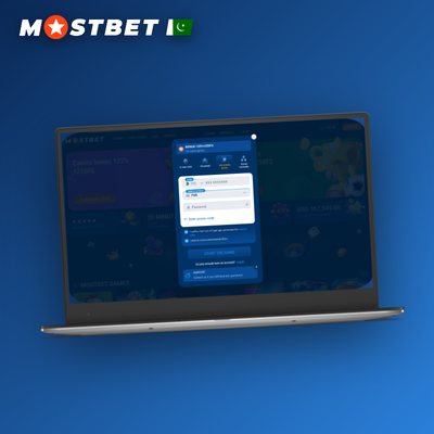 One-click Mostbet sign up method icon with a cursor on a green button